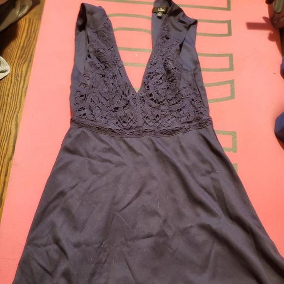 Lulu's Florentia Navy Blue Crochet Lace Skater Dress - Picture 5 of 5
